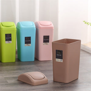 Large Portable Cute Rubbish Bin Garbage Can Office Accessories Creative Multi-functional New Trash Storage Black