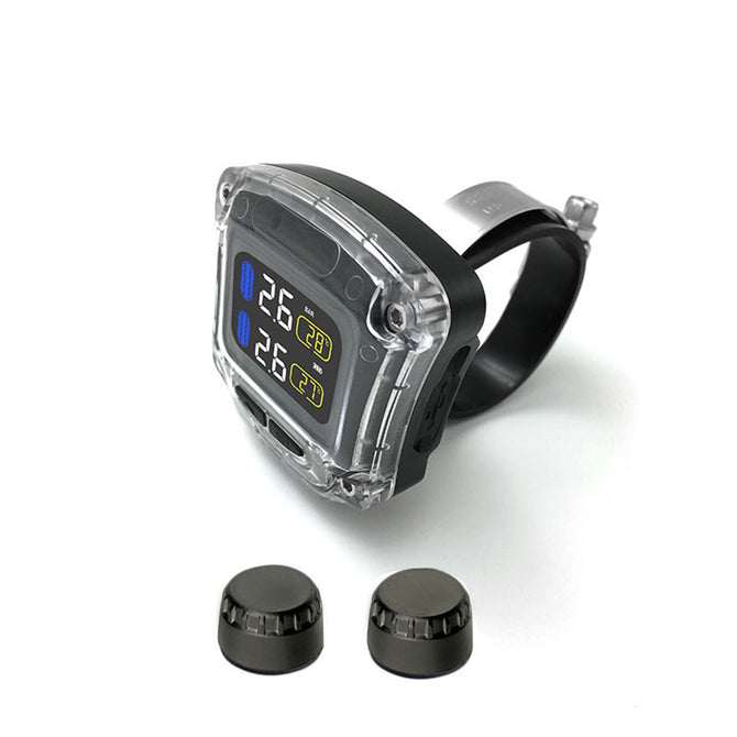 90SMART Moto TPMS Waterproof Tire Pressure Monitoring System With 2 External Sensor LCD Display Wireless Motorcycle Tyre Alarm