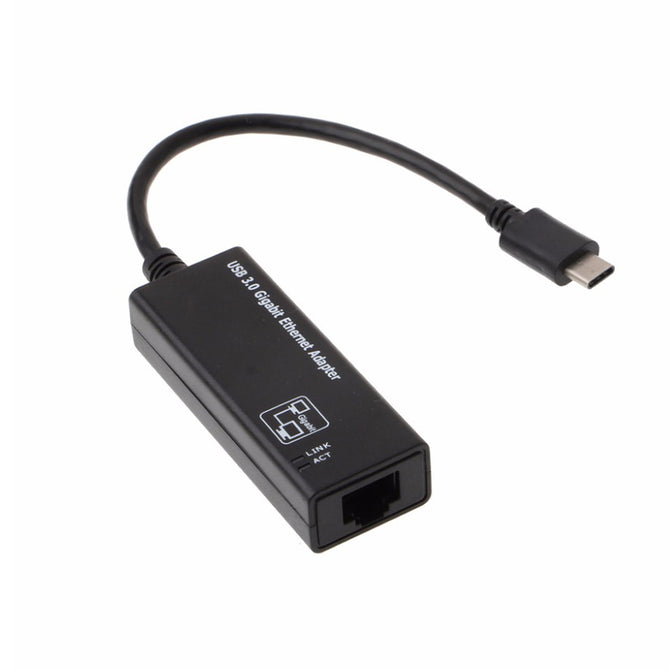 USB 3.1 Type C to RJ45 Gigabit Ethernet LAN Network Adapter - Black