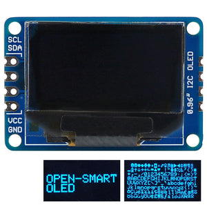 OPEN-SMART 0.96 Inch 128 * 64 I2C Interface Blue Color OLED Display Breakout Module for Arduino