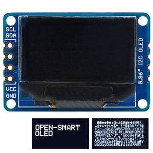 OPEN-SMART 0.96 Inch 128 * 64 I2C Interface White Color OLED Display Breakout Module for Arduino