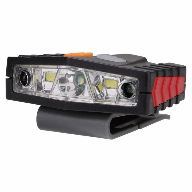 USB Charging LED Cap Hat Induction Headlamp Waterproof Clip-On Headlight Head Torch Lamp For Outdoor Camping Cold White/Black