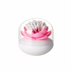 Lotus Throne Swab Box Beautiful Lotus Toothpick Cotton Swab Holder Table Plastic Storage Box Kitchen Accessories Light Green
