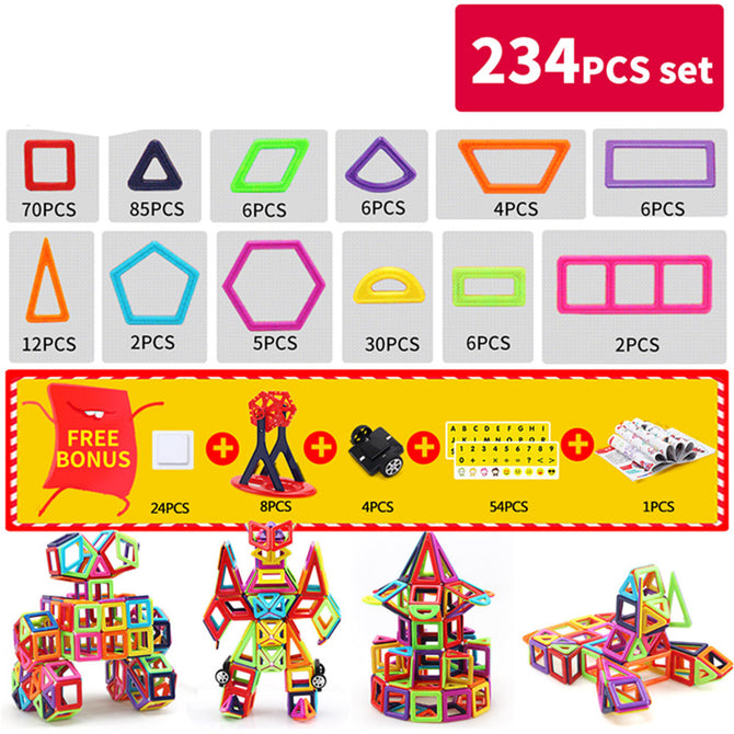 234-Piece Magnetic Block Puzzle Toys - Multi-color
