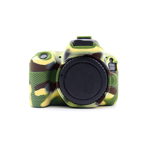 JEDX Soft Silicone Protective Case for Canon EOS 200D Camera - Camouflage