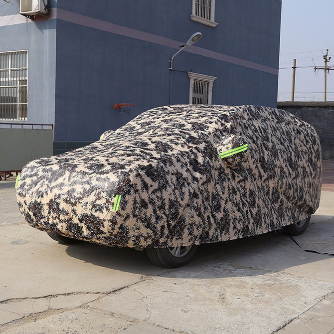 Universal UV Protection Car Cover, Digital Camouflage Oxford Cloth Waterproof Dustproof Sun-proof Car Vehicle Cover Green/Sedan