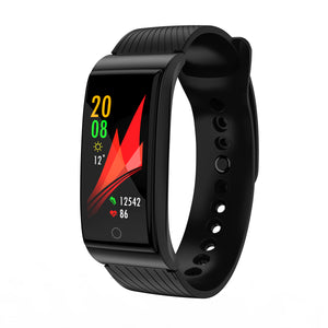 DMDG Smart Bracelet Fitness Tracker Heart Rate Blood Pressure Monitor Watch Information Push for IOS Android- Black