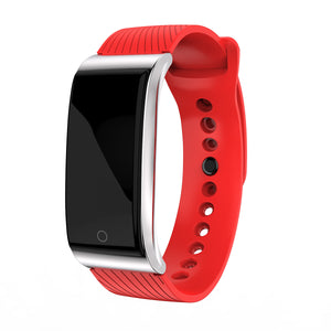 DMDG Smart Bracelet Fitness Tracker Heart Rate Blood Pressure Monitor Watch Information Push for IOS Android - Red