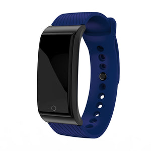 DMDG Smart Bracelet Fitness Tracker Heart Rate Blood Pressure Monitor Watch Information Push For IOS Android- Blue