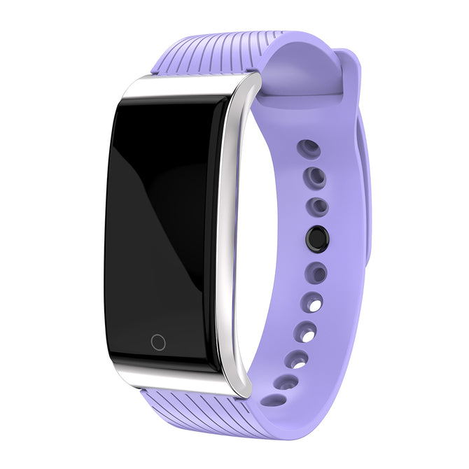 DMDG Smart Bracelet Fitness Tracker Heart Rate Blood Pressure Monitor Watch Information Push for IOS Android - Purple
