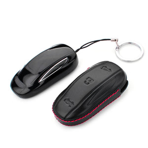 KELIMA Leather Car Key Case Bag for Tesla Model X