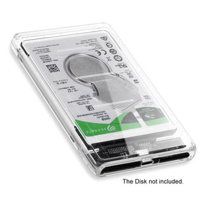 CY UC-079 USB-C Type-C to 2.5 Inch SATA SSD HDD External Enclosure - Transparent