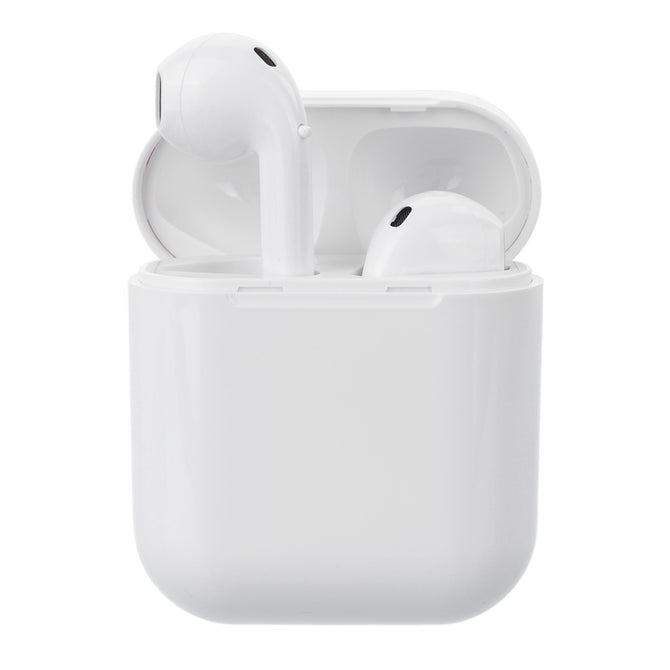 Ifans Portable Mini Sports Bluetooth Headset, Wireless 4.2 In-Ear Stereo Earphone Earbuds with Charging Box - White