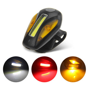 Bicycle LED Bike Front Light Taillight USB Charging Ultra-light Bike Warning Night Light Black