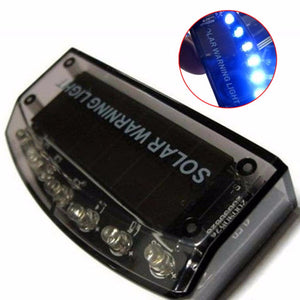1Pc 6LED Auto Solar Charger Car Burglar Alarm Lamp Sensor Security Warning Light