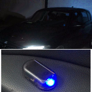 1 PCS Solar Energy Simulation Dummy Fake Alarm Warning Security Anti-Theft LED Flashing Light Blue