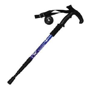 Outdoor Portable Hiking Camping Poles Trekking Pole Stick - Black