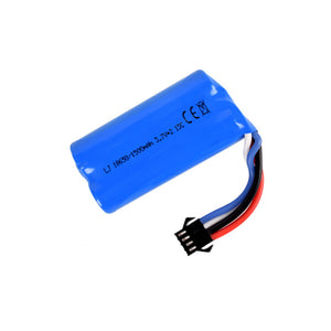 7.4V 1500mAh Li-ion Battery, SM-4P 18650*2 Rechargable Battery for Remote Control Car Boat Drone - Blue