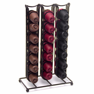 LMETJMA Metal Coffee Stand Iron Coffee Capsule Stand For 42 Pcs Gusto Capsule Coffee Capsule Holder Black