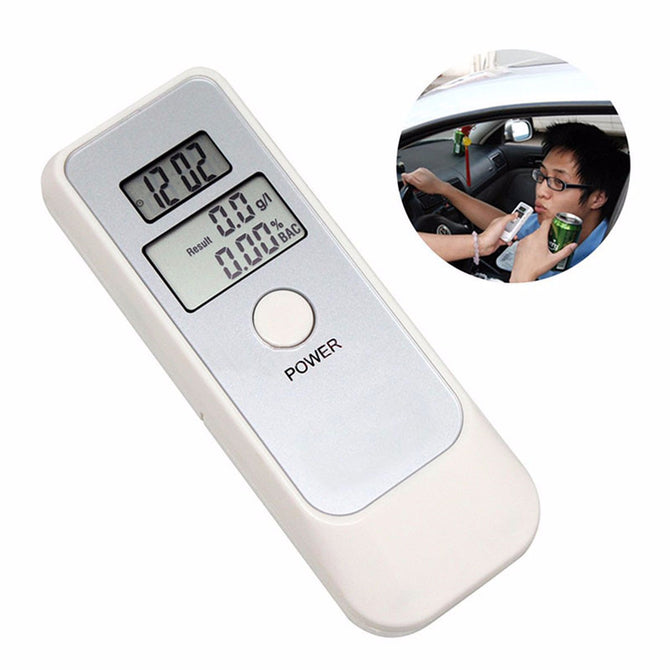 1PC Dual LCD Display Alcohol Analyzer Breathalyzer Portable Alcohol Tester Detector With Clock Display
