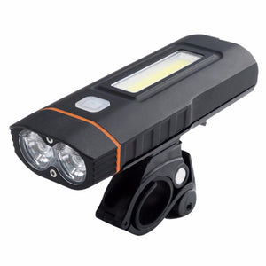 Bicycle Front Light Headlight, USB Rechargeable Taillight, Handlebar LED Cycling Safety Flashlight Bike Torch Black