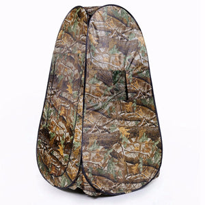 ESAMACT Outdoor Camping Toilet Tent, Changing Room Shower Tent with Carrying Bag - Camouflage Leaves