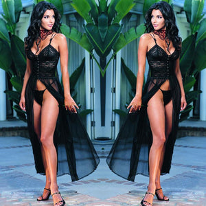 Perspective Temptation Lengthening Sexy Sling Sexy Lingerie - Black