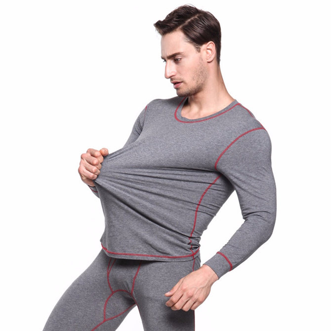 Thermal Underwear Men\'s Long Johns Men Winter Underwear MenThermo Underwear Long Sleeve Tops Warm White/XXL