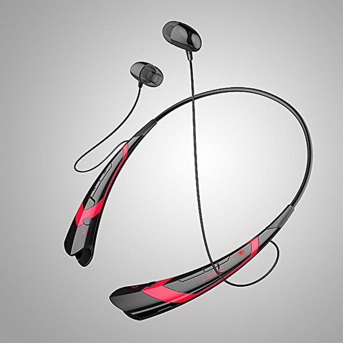 HBS-760 Universal Wireless Bluetooth Headphone, Bluetooth V4.0 Portable Headset Vibration Earphone Red
