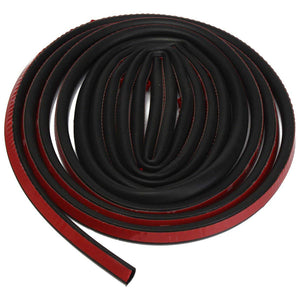 CARKING 10m Long D Shape Car Door Window Self Adhesive Rubber Seal Weather Strip - Black