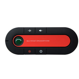 Universal Wireless Multipoint Magnetic Handsfree Bluetooth Car Kit w/ Car Speaker - Red