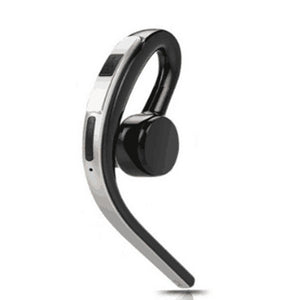 Unisex Single Track Stereo Headphone Sports Style Wireless Bluetooth 4.1 Earphones Ear Hook Headset Silver