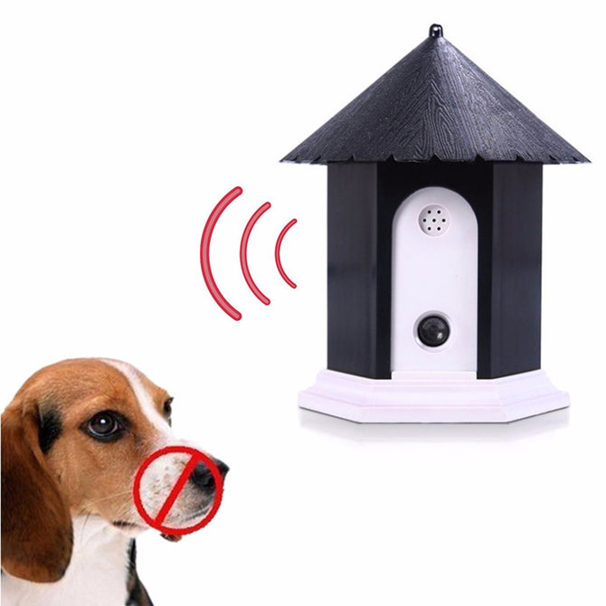 Pet Dog Ultrasonic Anti Barking Repeller Dog Outdoor Bark Control Trainer Barking Stop Training Device For Pet Dogs Black