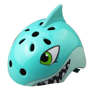 3-8 Years Children\'s Bike Helmets High Density EPS Cartoon Skating Child Cycling Riding Kids Bicycle Helmets Ice Blue