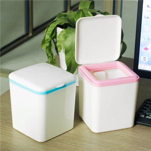 Creative Mini Rubbish Dustbin Portable Mini Small Trash Waste Garbage Can Container Light Green