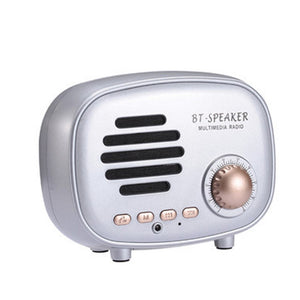 Q108 American-Style Retro Bluetooth Speaker, Portable Vintage Mini Speaker FM Radio Music Stereo Player For Mobile Phone Black/Speaker