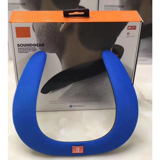 Wireless Wearable Bluetooth Speaker Portable Around The Neck Headphone Speaker Lightweight For Sports Gray/Speaker