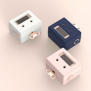Mini Portable Wireless Bluetooth Speaker Cute Robot Music Play Built-in Mic TF FM Radio MP3 Hands-free Call Outdoor Loud White/Speaker