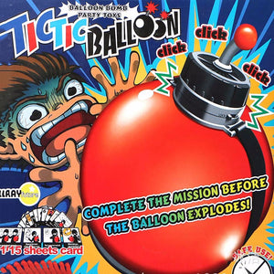 TicTic Balloon Timing Bomb Board Game, Complete Mission Before Balloon Explodes, Balloon Bomb Family Play Game Blue