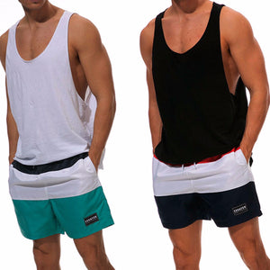 New Summer Beach Shorts Mens Breathable Swim Trunks Pants Swimwear Shorts Slim Wear For Men Mint/XXXL