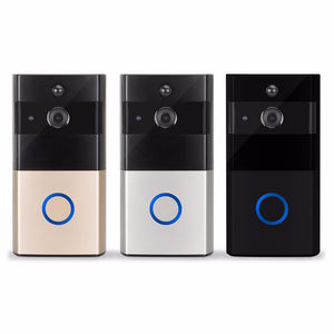 720P 100% Wire-free WIFI Smart Video Doorbell W/ Wide Angle Lens, Night Vision, Motion Detection Gold