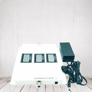 900 1800 2100 Tri-Band Signal Booster Mobile Phone Signal Amplifier Cell Phone Repeater GSM DCS 3G - White US Plug
