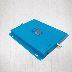 900 1800 2100 Tri-Band Signal Booster Mobile Phone Signal Amplifier Cell Phone Repeater GSM DCS WCDMA - Blue US Plug