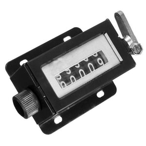Counter Manual 5 Digits Resettable Mechanical Pull Stroke Mechanical Hand Tally Stroke Click Counting Mount Black