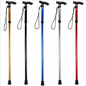 Adjustable Aluminum Alloy Metal Folding Cane Walking Sticks Adjustable Height Non Slip Rubber Base Walking Stick Blue