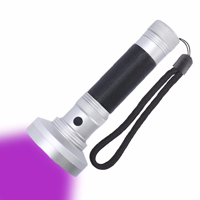 Portable Zoomable 100 LED UV Flashlight 395nm Purple Ultra Violet Light Blacklight UV Torch Lamp Black
