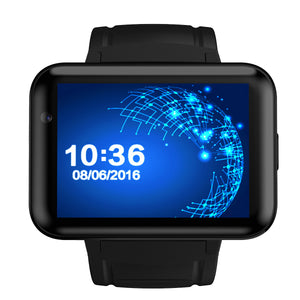 Eastor DM98 Metal Dual-Core Android 3G Smart Phone Watch 512MB RAM 4GB ROM Support SIM Card with Camera - Black