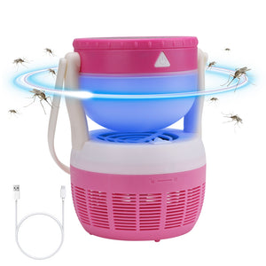 ZHISHUNJIA 2 in 1 Multi Function USB Mosquito Killing Lamp LED Camping Lamp - Pink