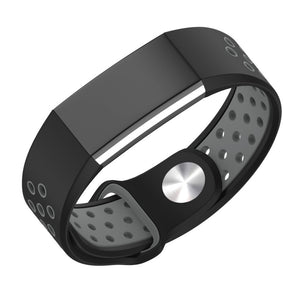 IMOS Replacement Smart Watch Colour Mixture Silicone Wristband for Fitbit Charge2 - Black + Gray