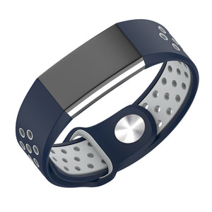 IMOS Replacement Smart Watch Colour Mixture Silicone Wristband for Fitbit Charge2 - Blue + Gray